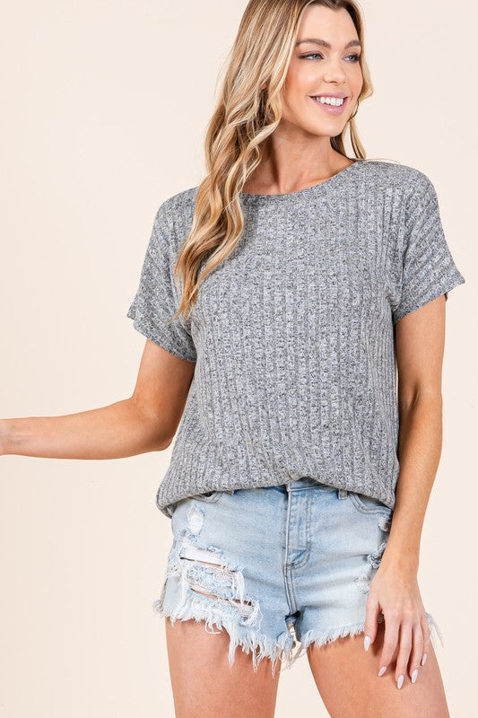 Modern Crew Neck Knit Heather Grey 50% OFF