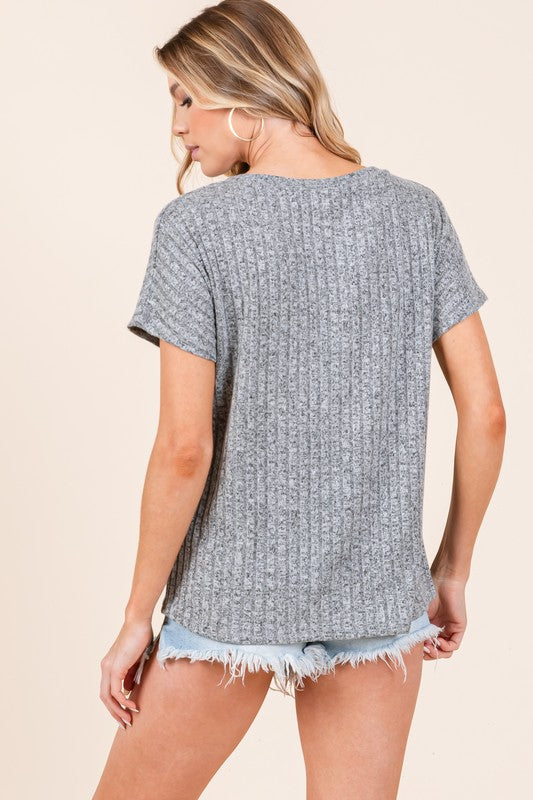 Modern Crew Neck Knit Heather Grey 50% OFF