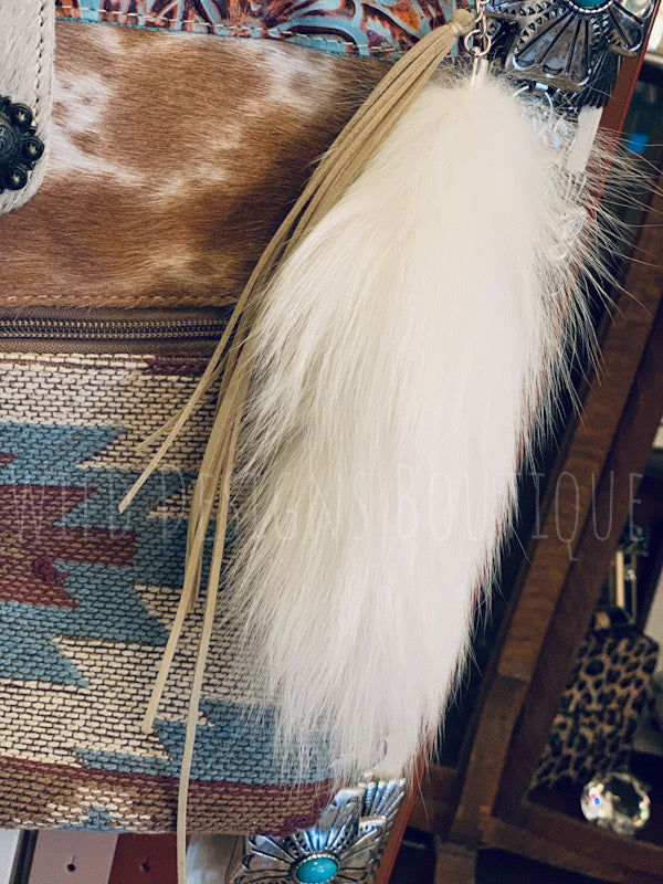 Fox Hair Purse Tassel White