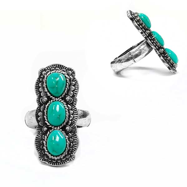 Rachael Triple Stack Turquoise Ring