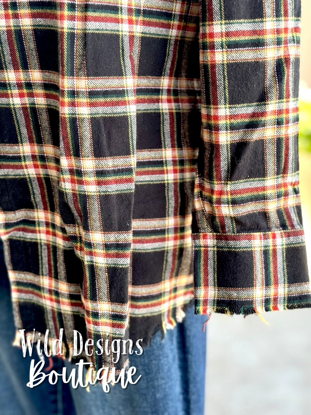 Frayed Flannel Black/Green