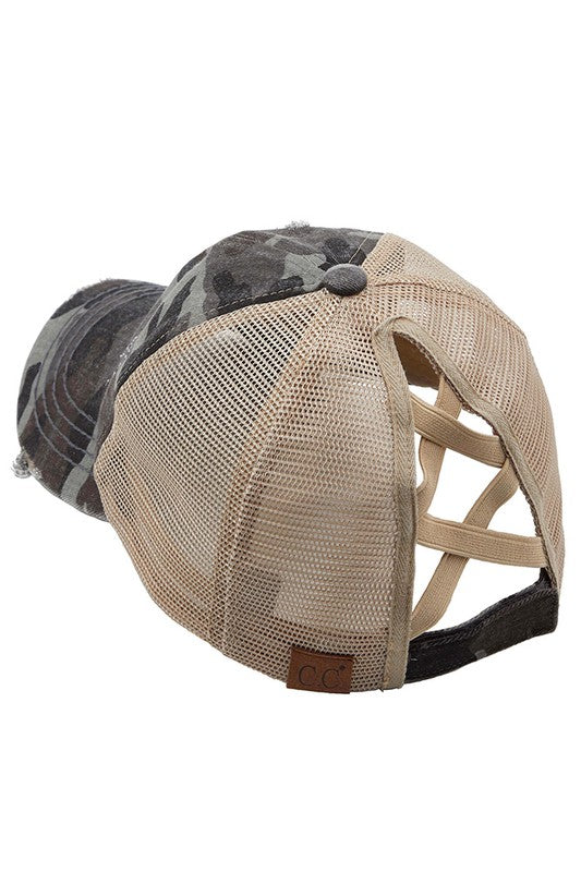 C. C. Criss Cross Hat Grey Camo