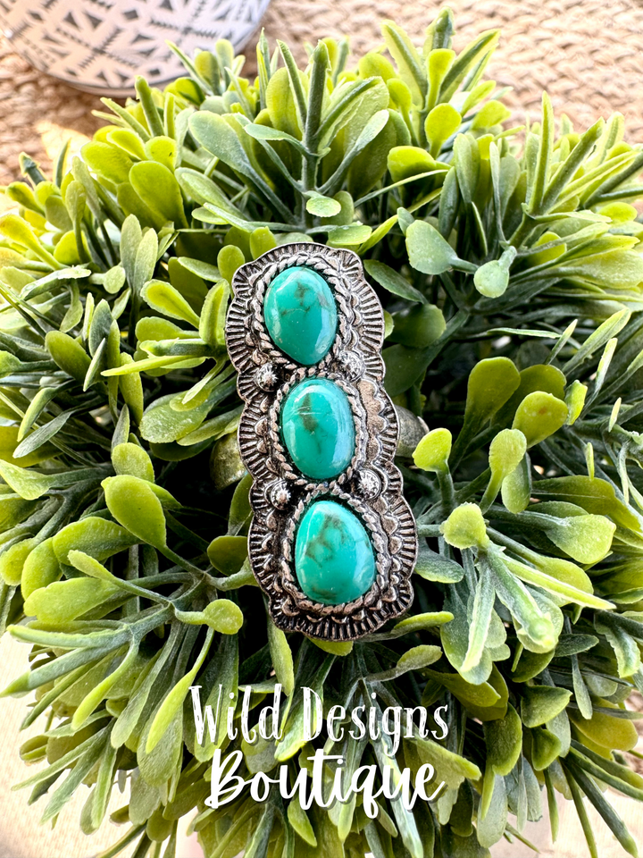 Rachael Triple Stack Turquoise Ring