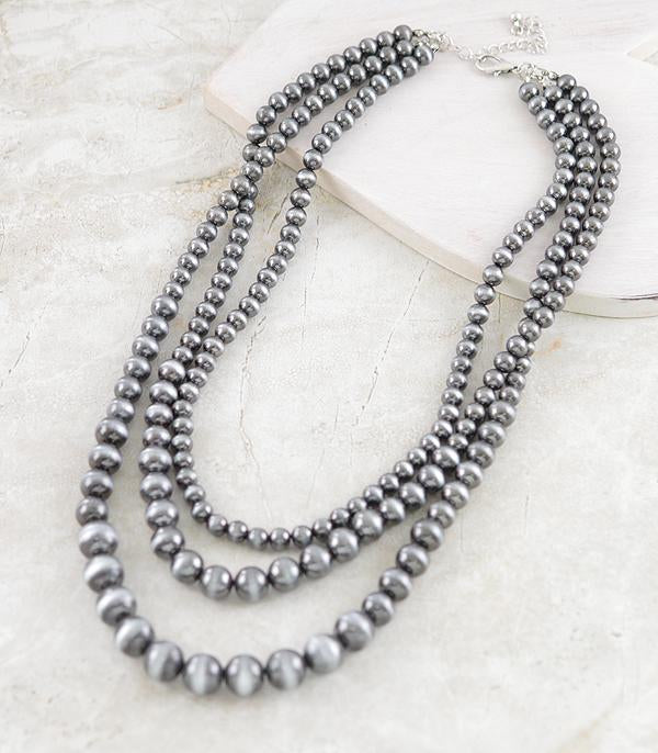 Neva Layered Navajo Bead Necklace